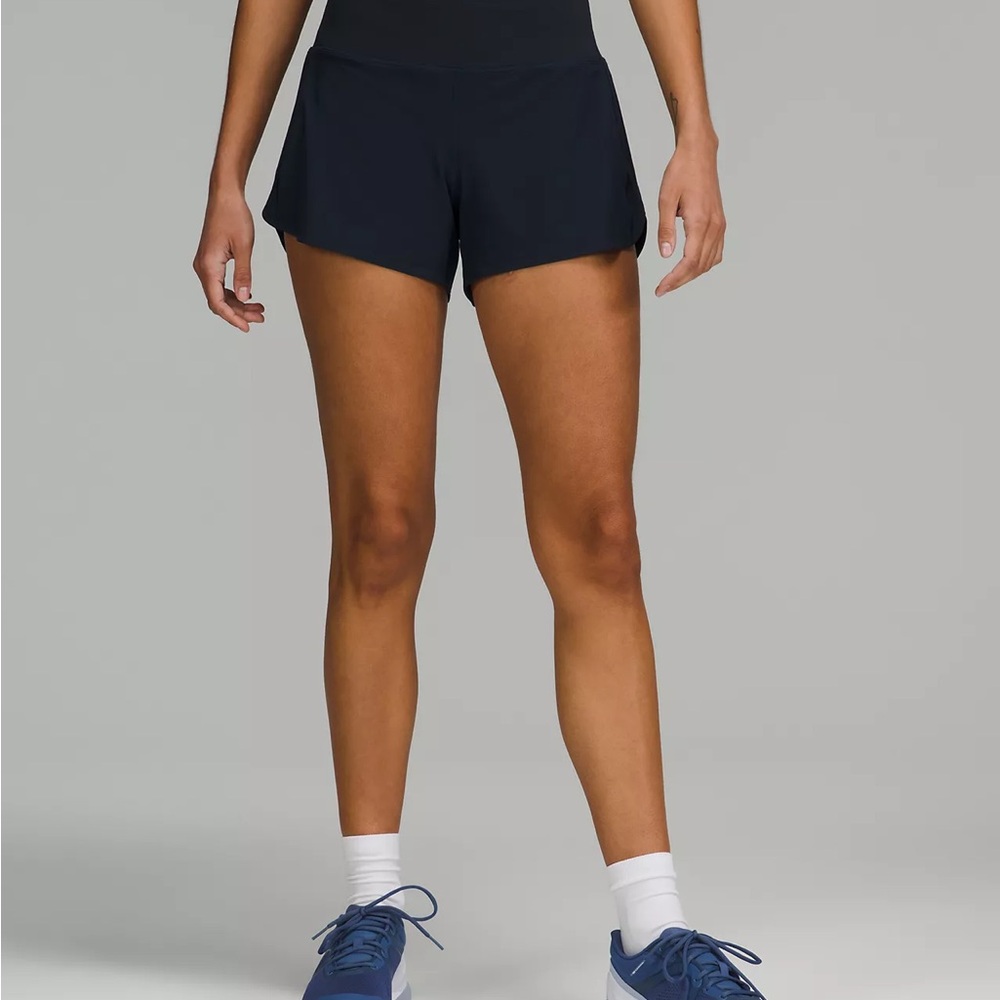 Lululemon Speed Up High-Rise Lined Short 4" - Navy Blue
